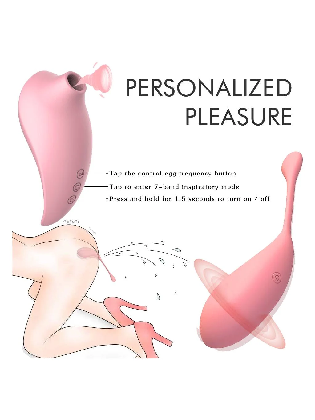 BreatheEase Vibrating Egg Set